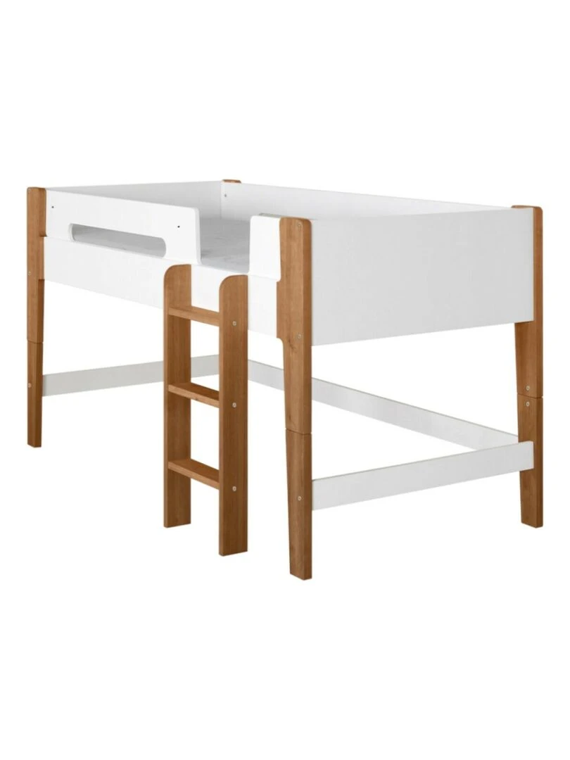 Lit superposé modulable gigogne Romy   AKITEN RETAIL   Blanc Marron