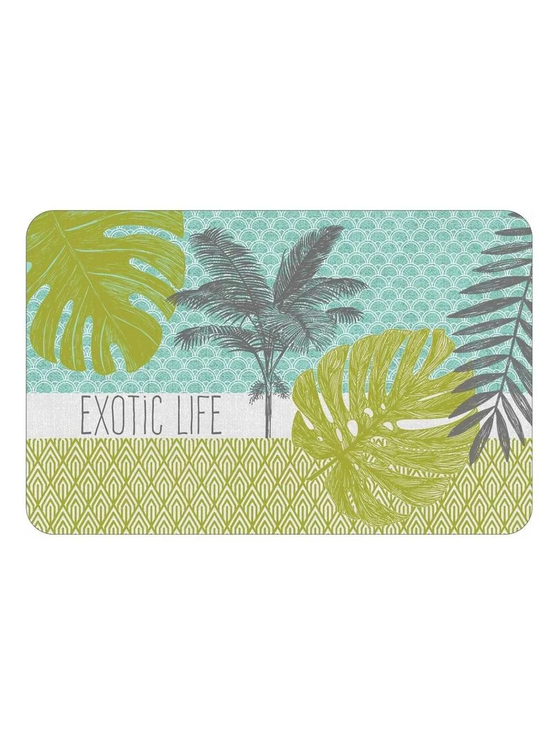 Set de table opaque Exotic palm Vert