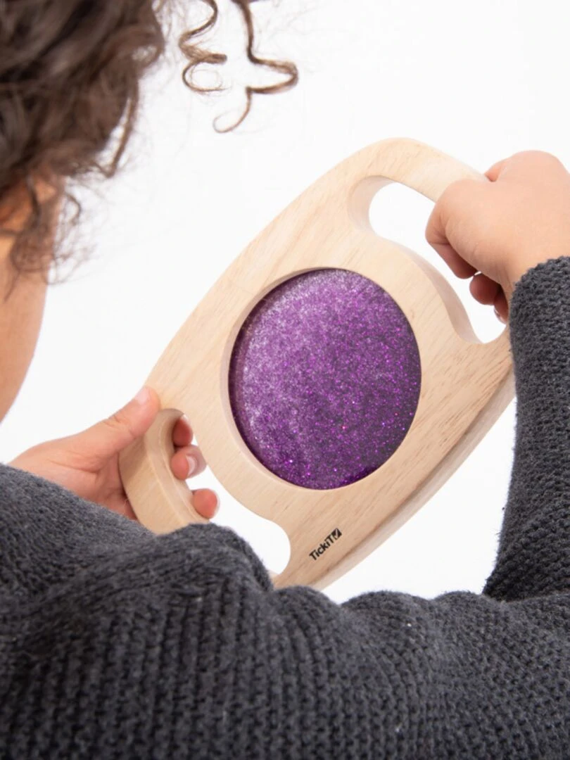 Miroir paillettes violettes Multicolore