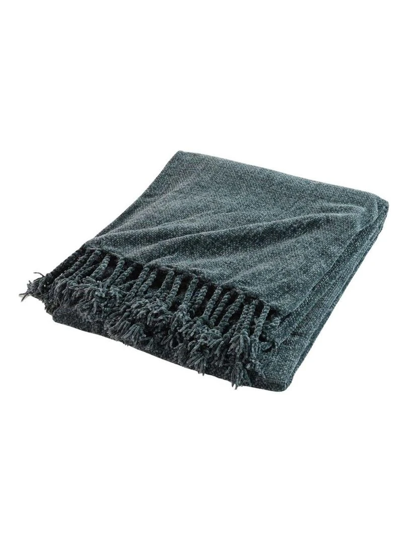 Plaid Chenille uni Melissa gris anthracite