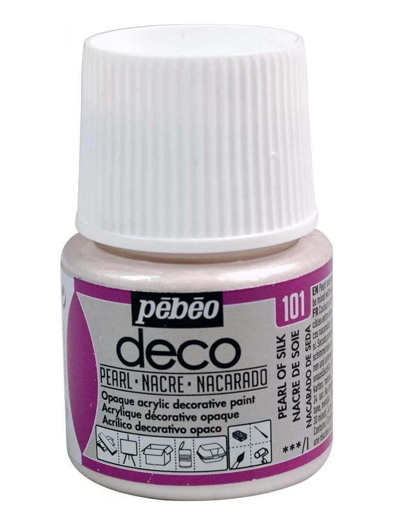 Peinture acrylique opaque nacrée Blanc 45 ml N/A