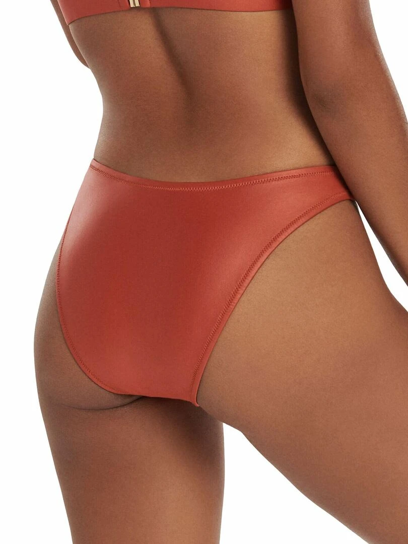 Bas maillot slip de bain échancré taille basse Jordan Marron