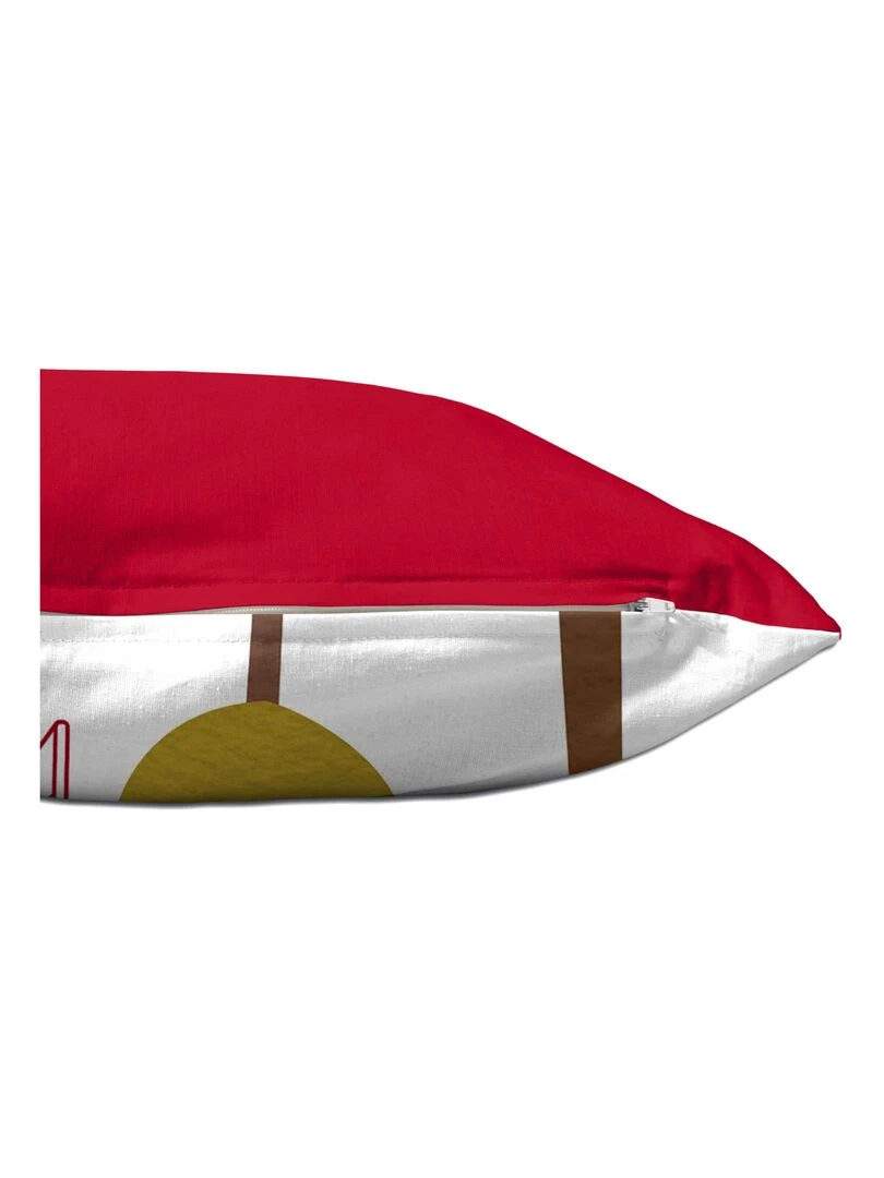 Housse de coussin Piggys "Happyfriday"   Blanc