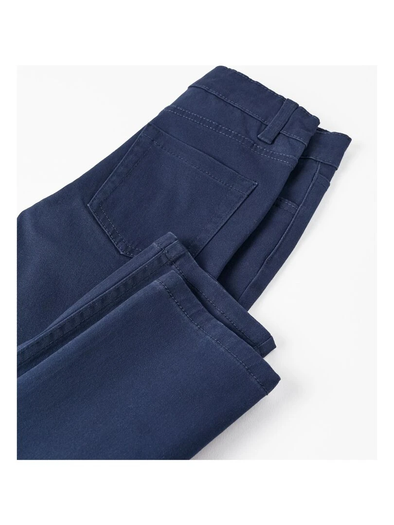 Pantalon en Sergé de Coton pour Garçon  NOËL   Bleu foncé