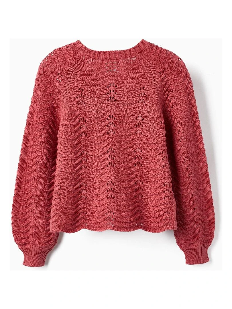 Gilet en Maille pour Fille SPRING BEGINS Rose foncé