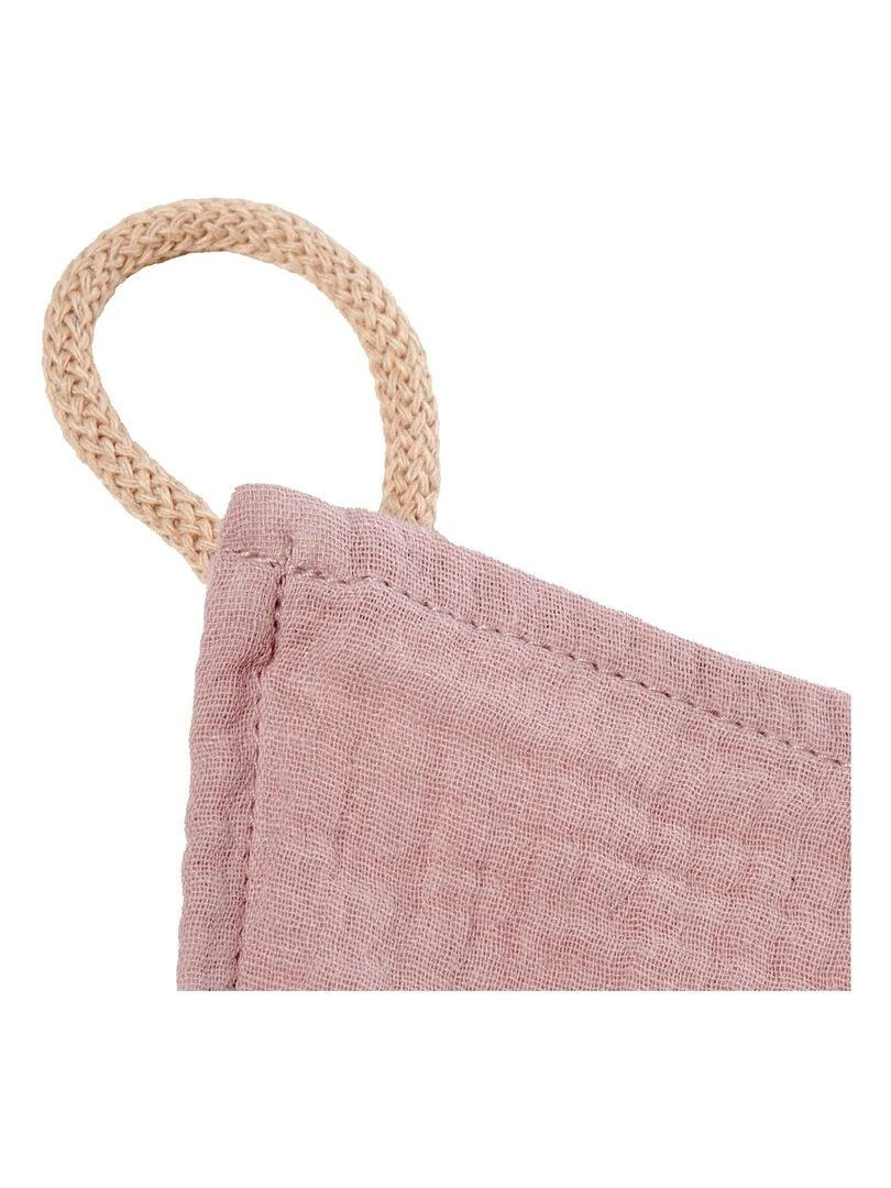 Doudou avec anneau de dentition lapin   Rose