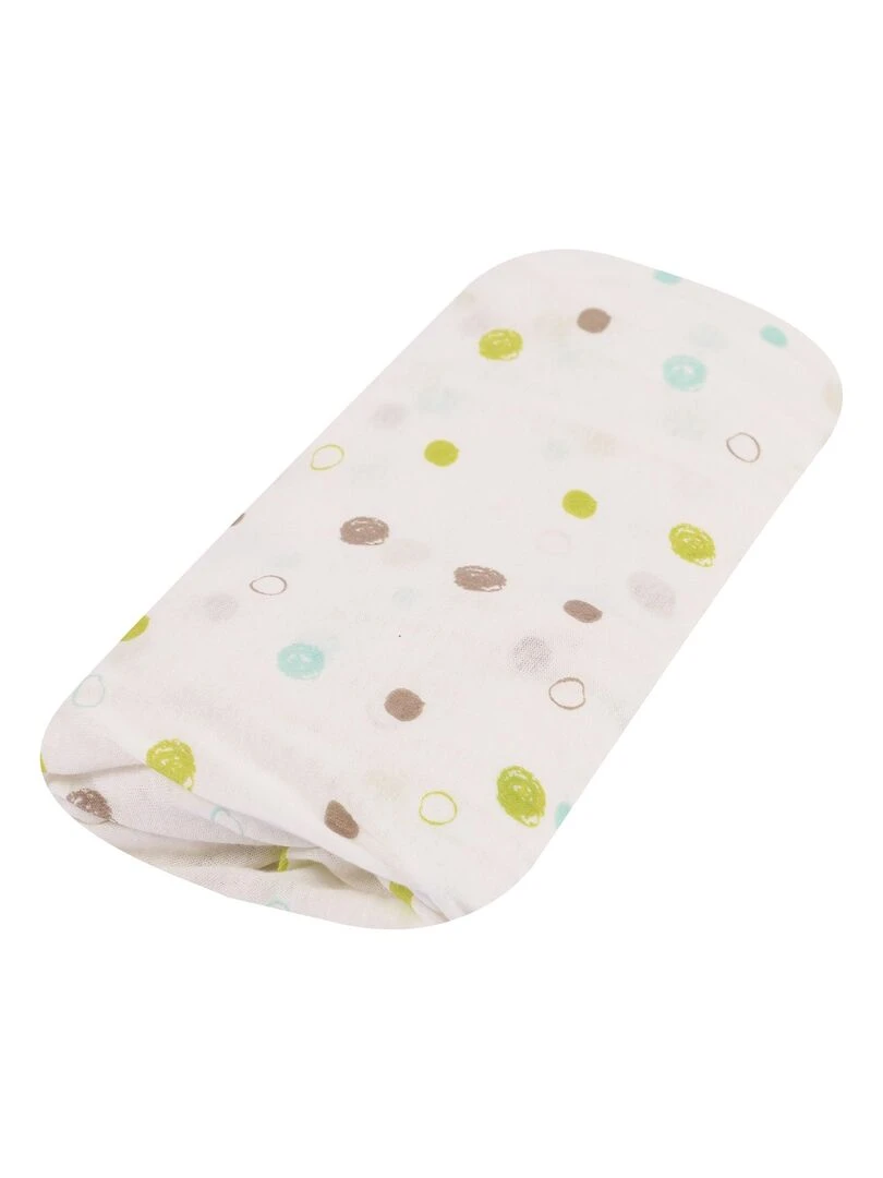 Drap housse imprimé pois colorés Blanc