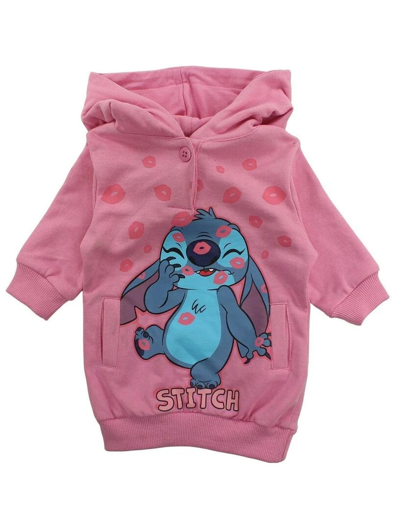 Disney Robe bébé fille imprimé Lilo Et Stitch en coton Rose