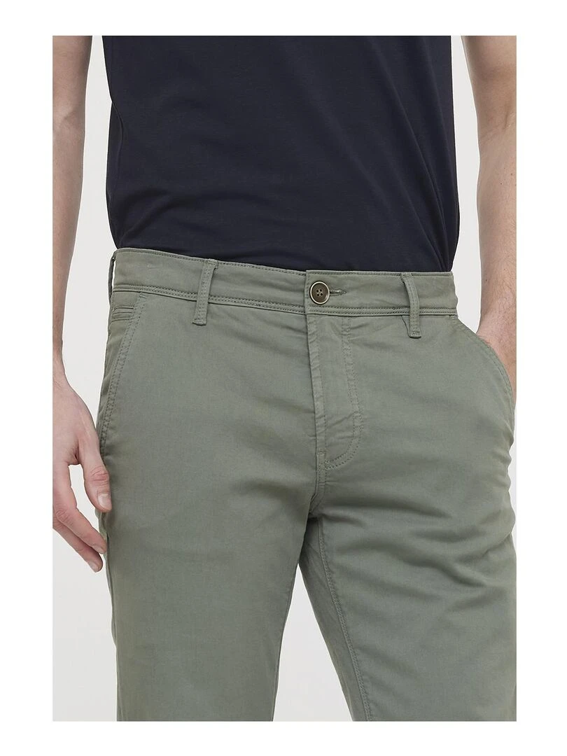 Lee Cooper   Pantalon coton straight GALANT   Kaki