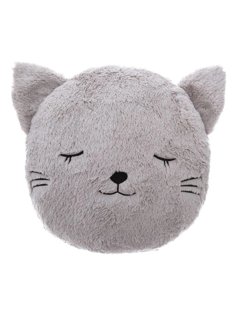 Coussin rond fur chat Gris
