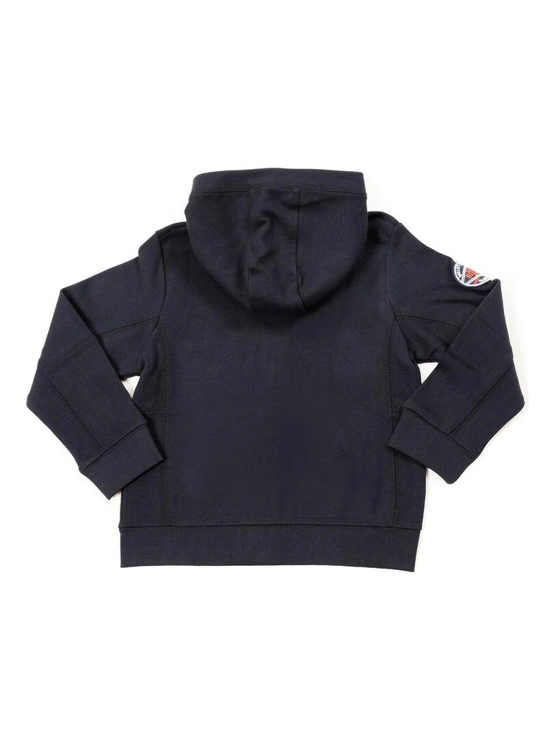 SWEAT ZIPPE WYLEN BOY   Bleu marine