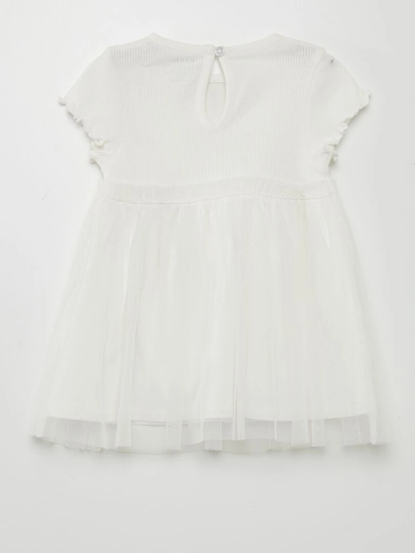 Robe légère en tulle blanc