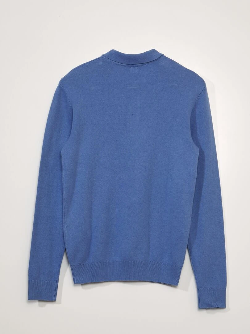 Polo en molleton   Bleu