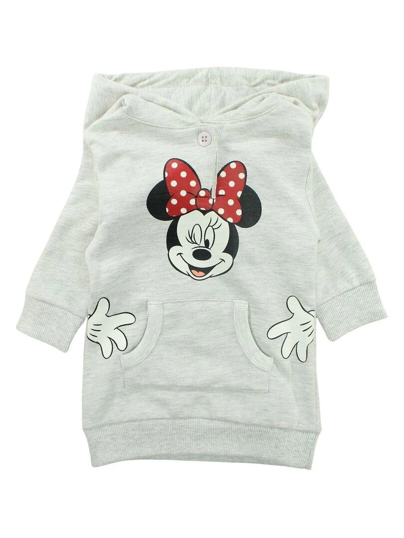 Disney Robe bébé fille imprimé Minnie en coton Gris