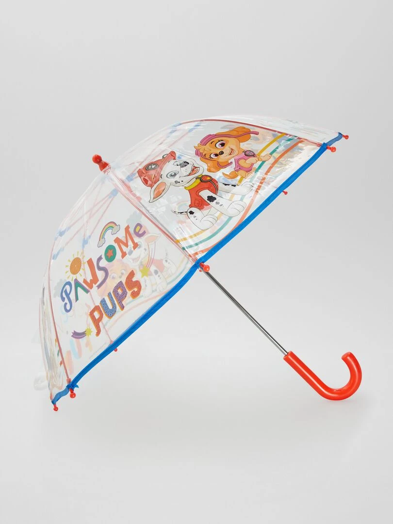 Parapluie transparent 'Pat' patrouille' bleu/orange
