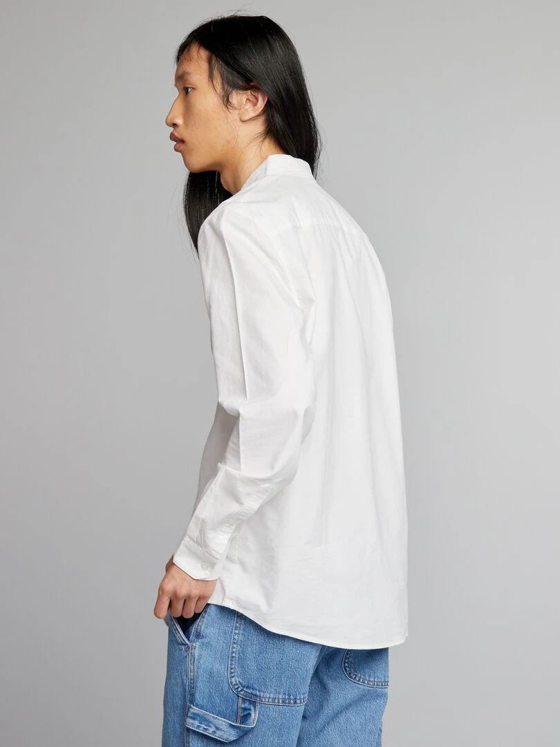 Chemise en coton oxford   blanc
