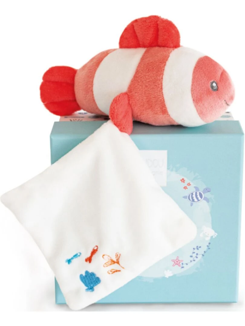 Coffret peluche avec doudou poisson mignon corail (16 cm) N/A