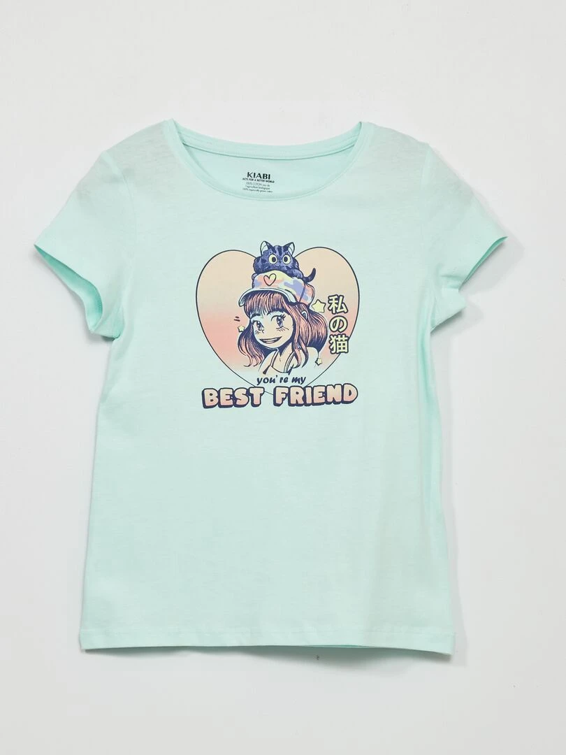 T shirt imprimé Bleu