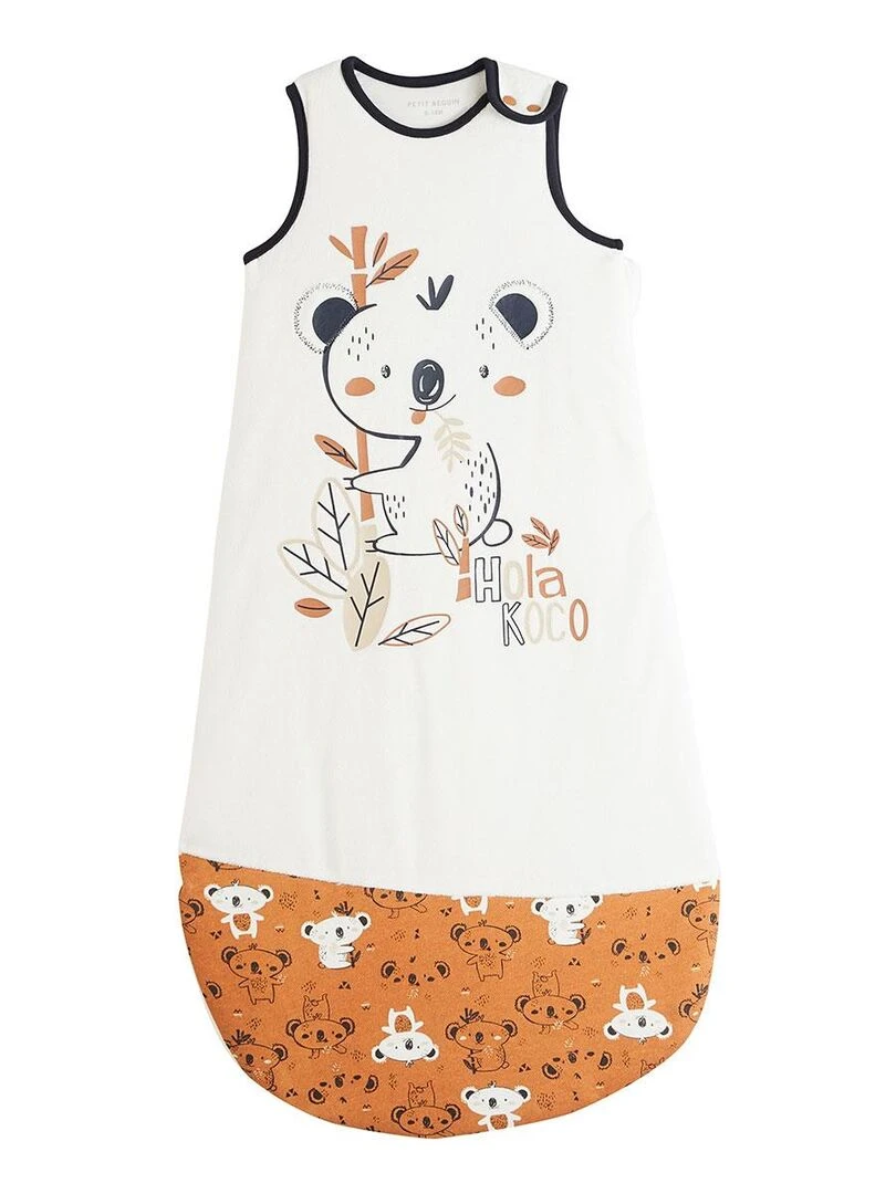 Gigoteuse d'hiver en velours Hola Koco Ecru