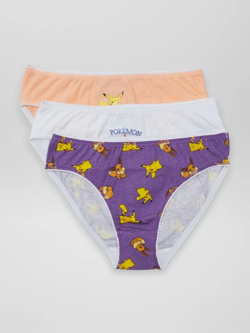 Lot de 3 culottes 'Pokémon' Rose/violet/blanc