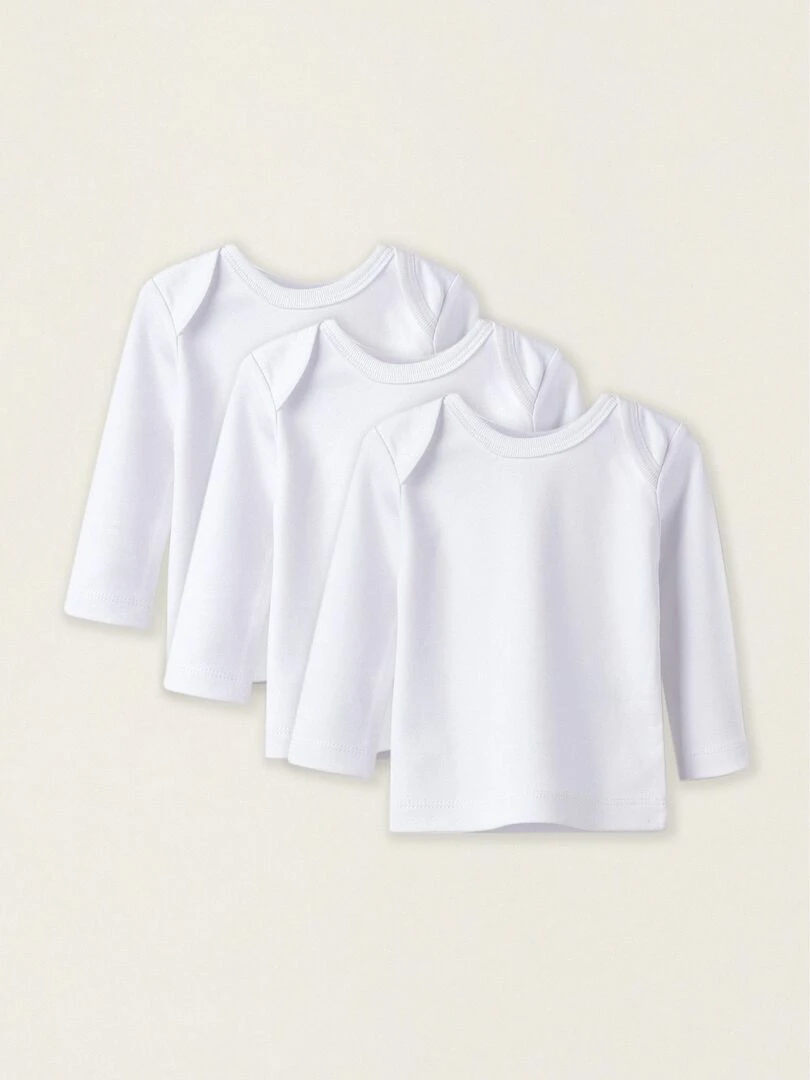 Pack 3 Pulls Intérieurs à Effet Thermique pour Bébé ESSENTIALS LINE Blanc