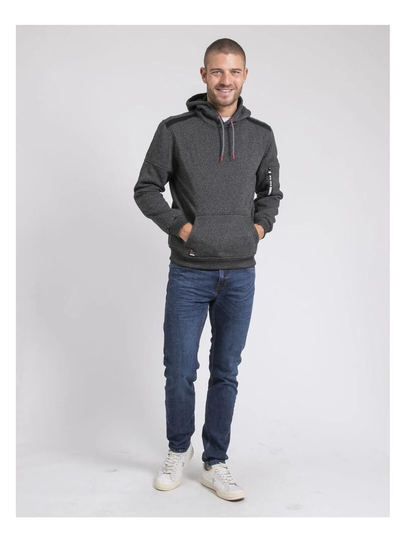 Sweat capuche WOPILO   gris anthracite