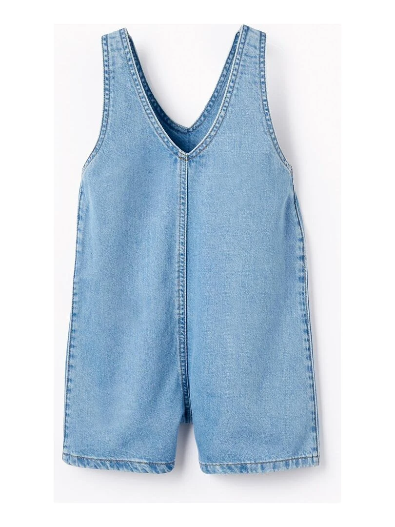 Salopette En Jean Pour Fille Bleu clair