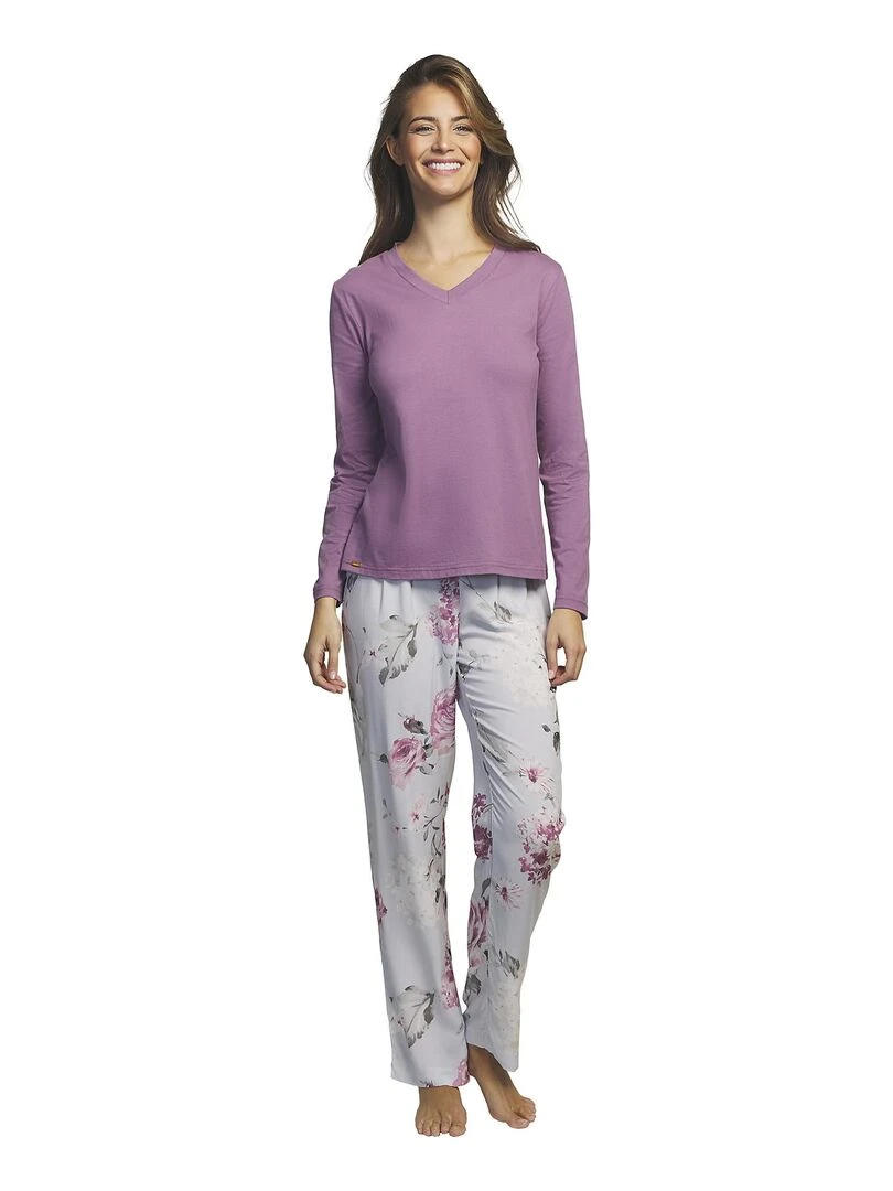 Tenue détente et intérieur pyjama pantalon haut Romantica Violet