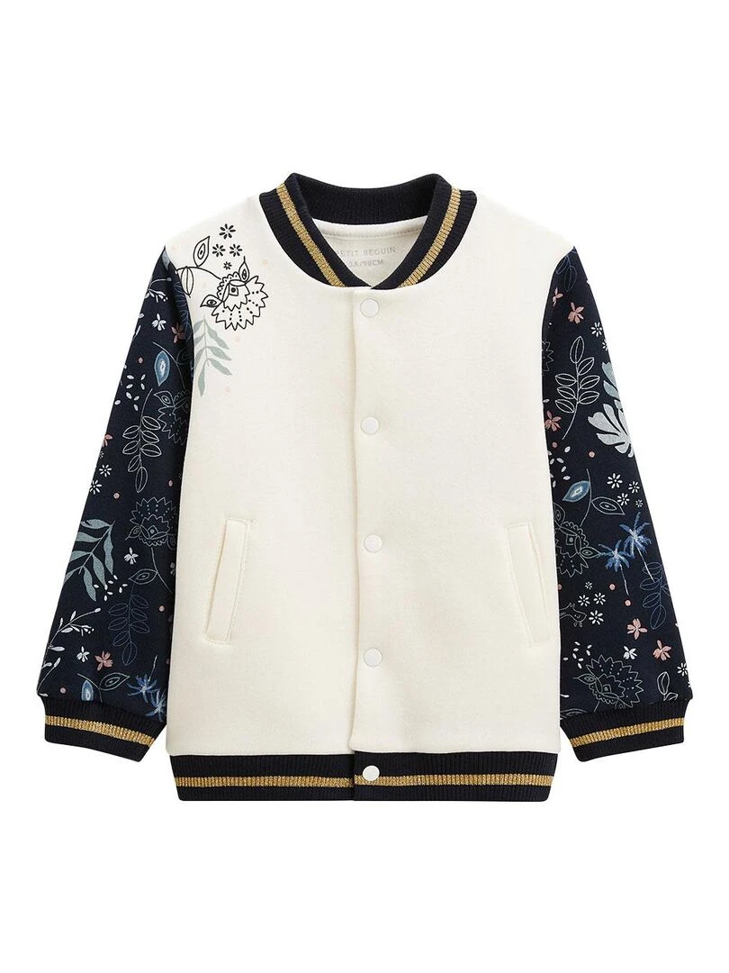Veste teddy enfant en molleton Belle de Nuit Bleu