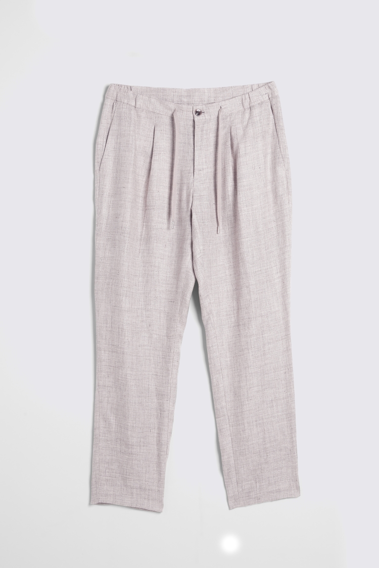 Light Grey Linen Worker Joggers   Buy Online at Moss