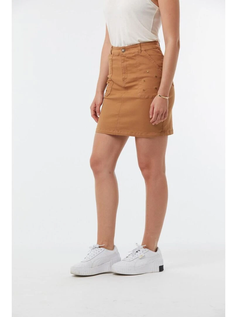Lee Cooper Jupe coton NICOLE Marron caramel