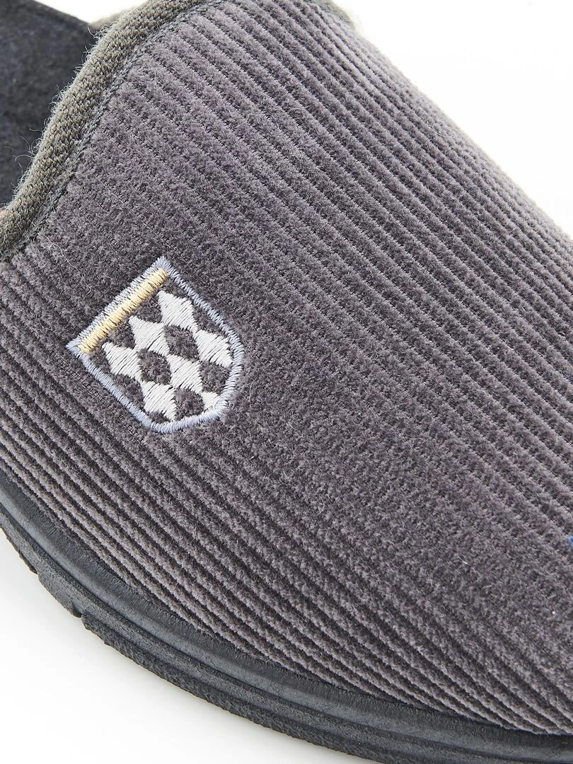 Mules velours   Damart   Gris