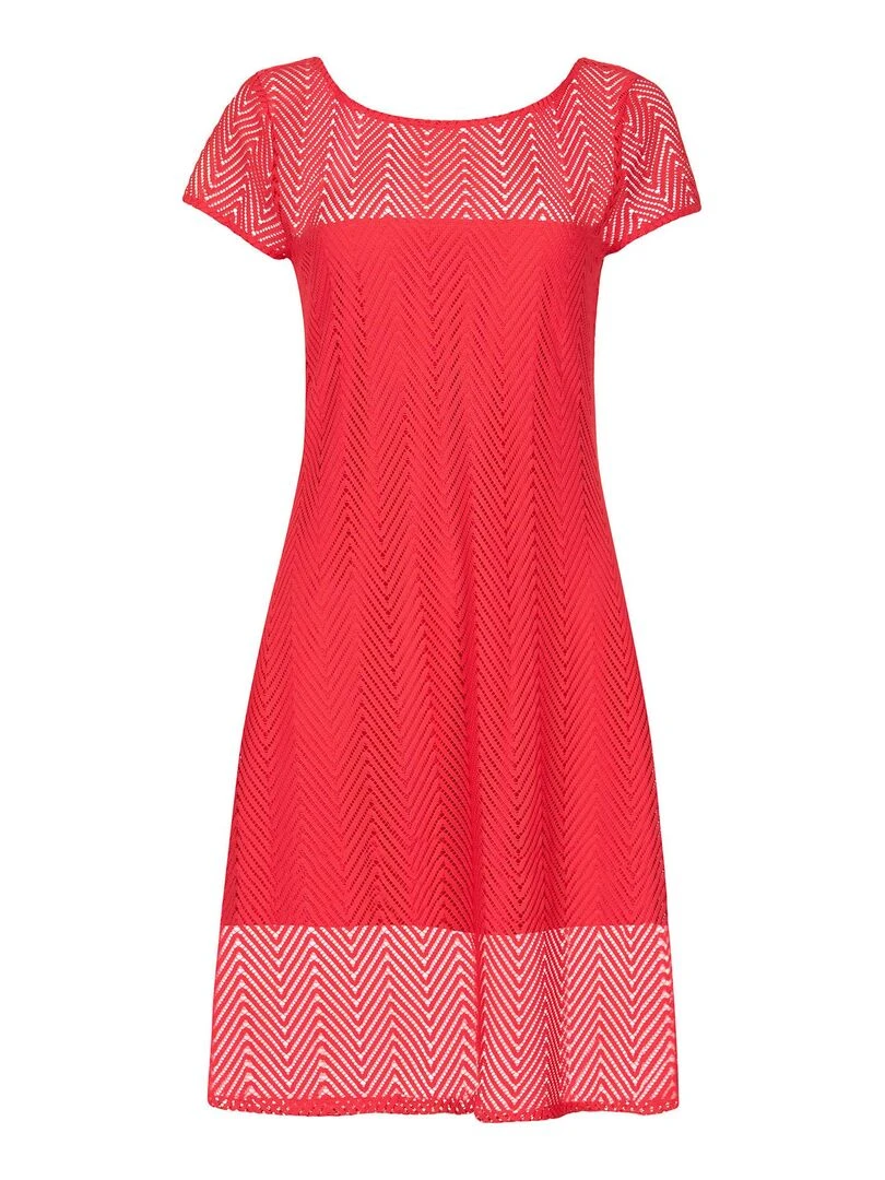 Robe estivale manches courtes Santorini   Rouge