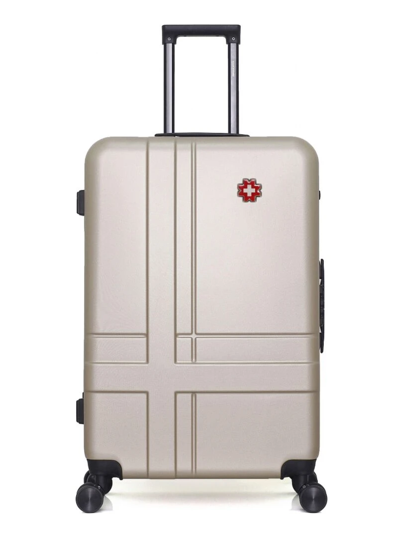 SWISS KOPPER VALISE GRAND FORMAT ABS USTER 4 ROUES 75 CM Beige