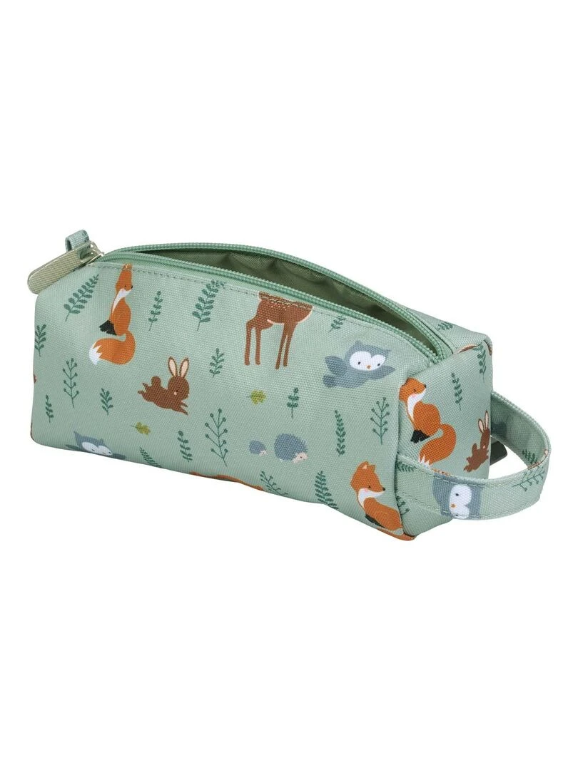 Trousse scolaire Amis de la forêt Vert d'eau