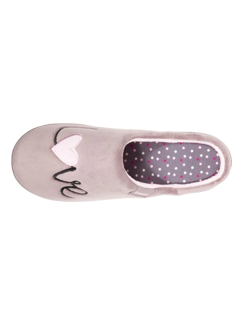 Chaussons mules Junior Love Taupe