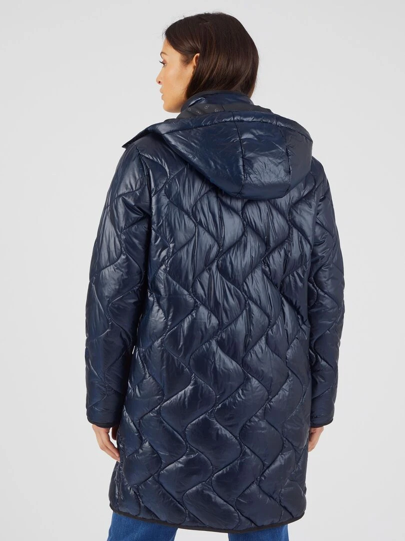 Maxi doudoune brillante  doublure Thermolactyl   Damart   Bleu marine