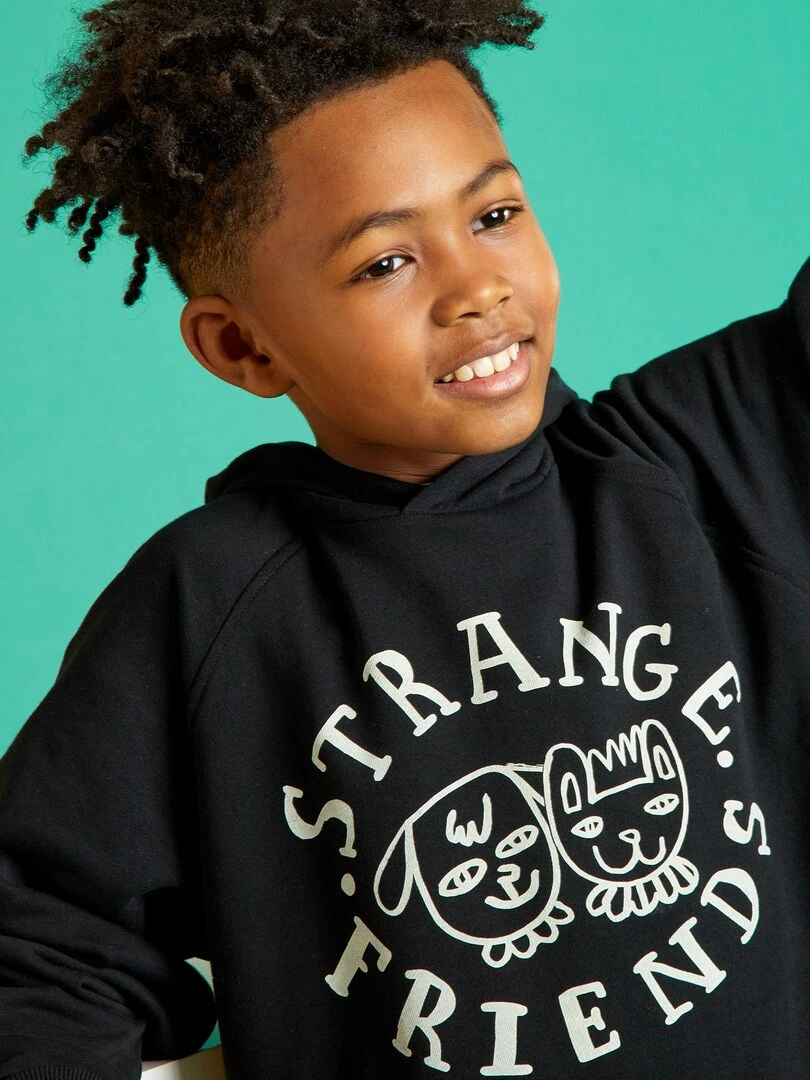 Sweat à capuche X Little Bad Wolf   Noir