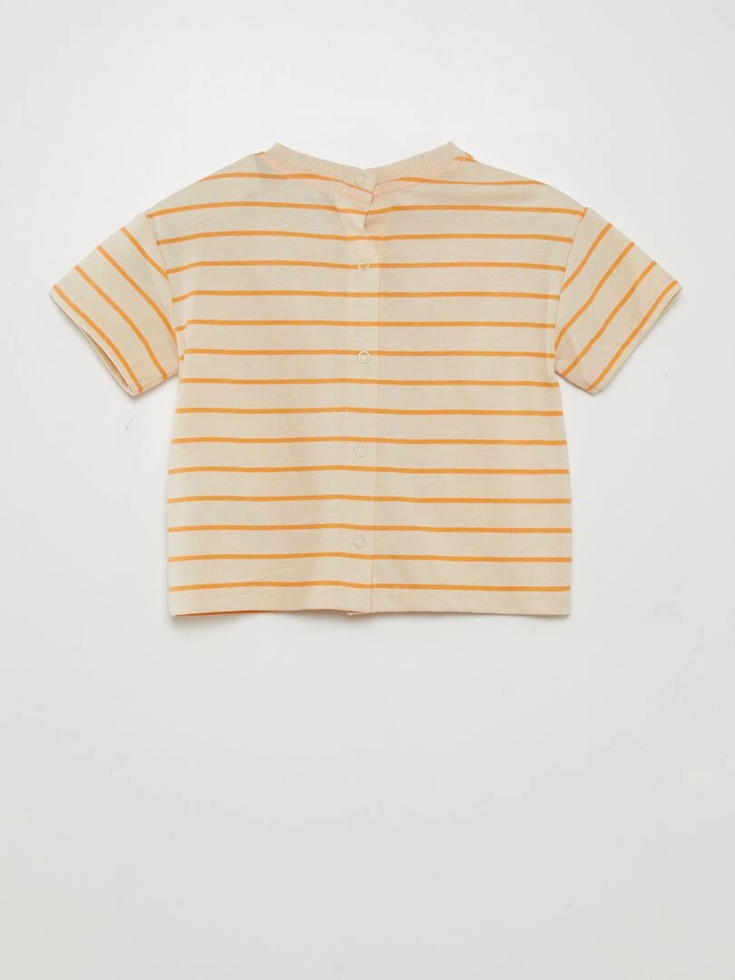 T shirt à rayures   beige
