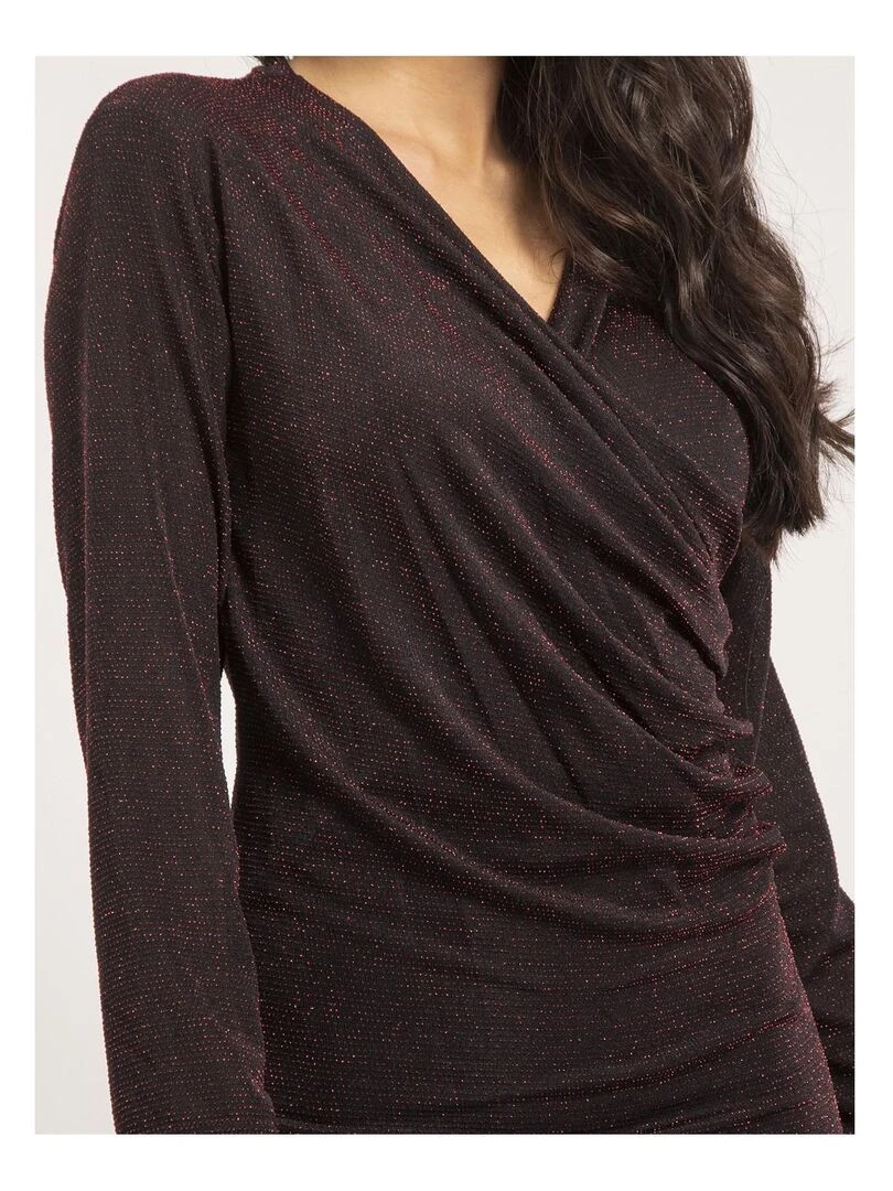 Robe courte paillettes IZUMI   Rouge