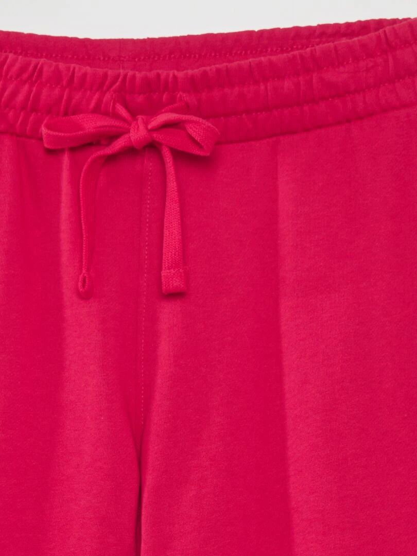 Short uni en molleton   Rouge