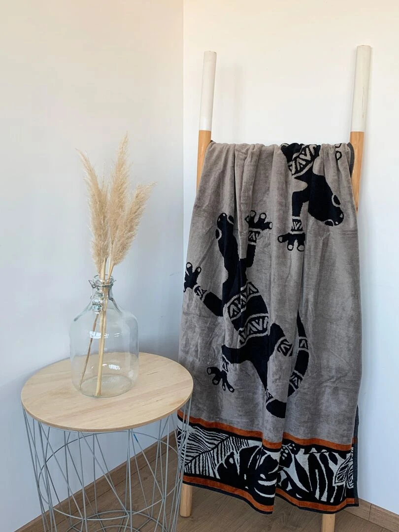 Serviette de plage Jacquard Eldorado 95x175 440 g/m² Taupe