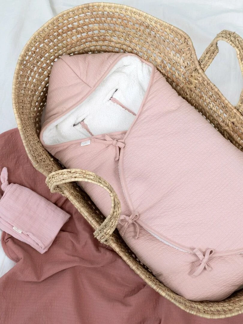 Bemini Nid d'ange doublé Pady tetra jersey et teddy   Rose clair