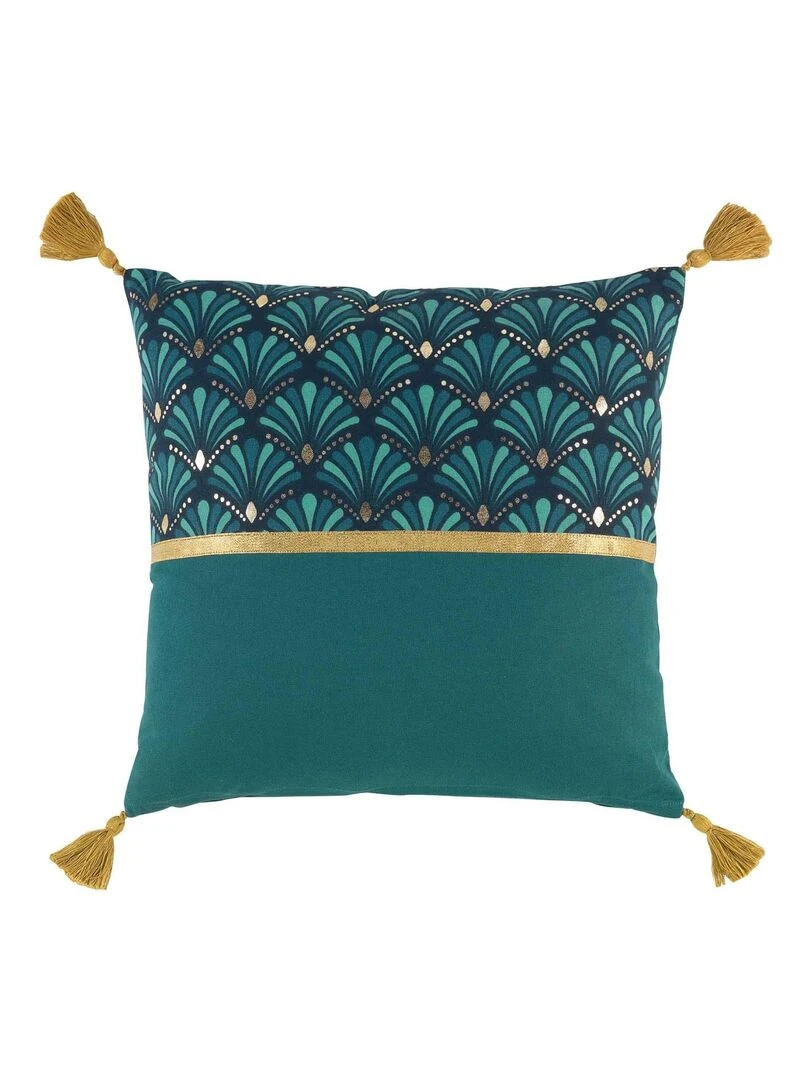 Coussin style art déco Bleu