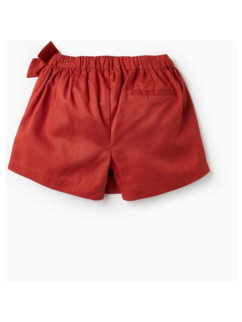 Jupe short en lyocell pour fille ATLANTIC COMPANY Rouge foncé