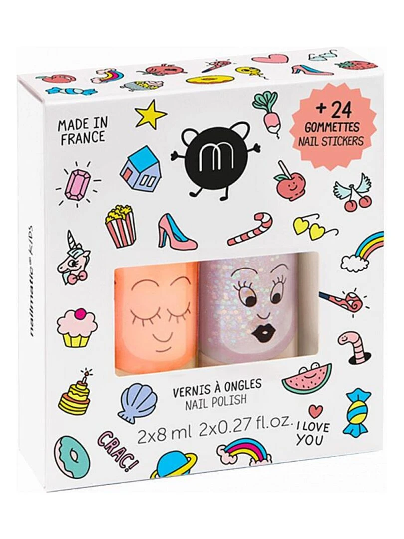 Coffret duo vernis et nail stickers Flamingo Polly   N/A