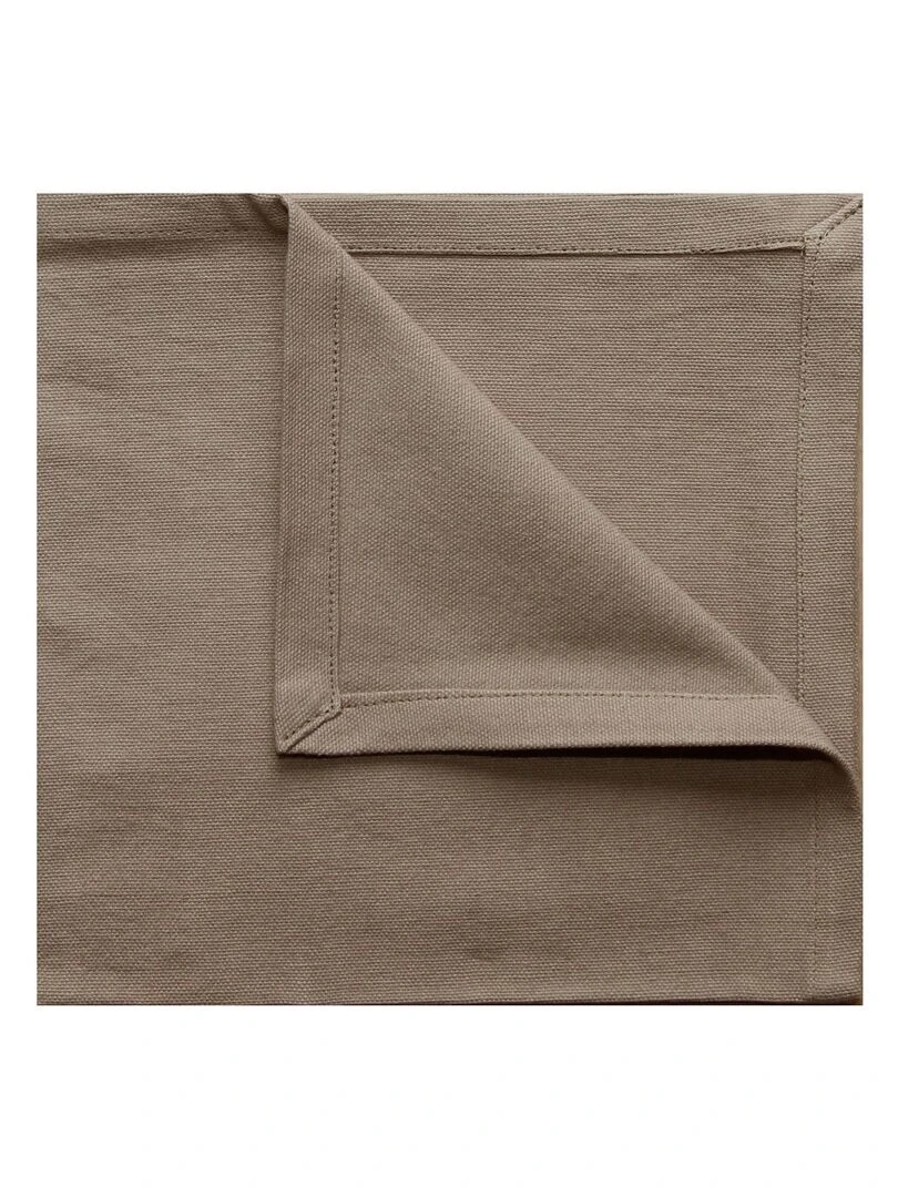 Serviette de table unie et colorée Beige foncé