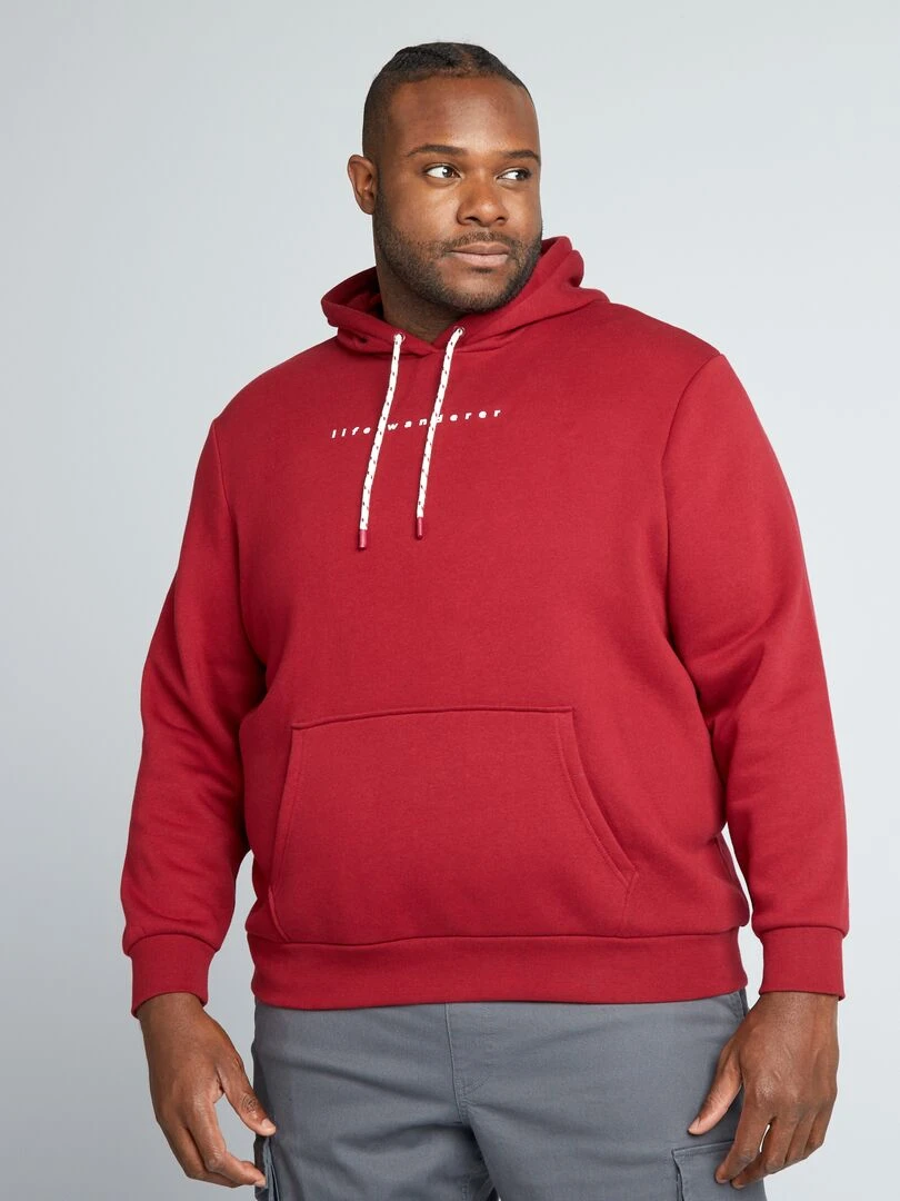 Sweat à capuche   Rouge