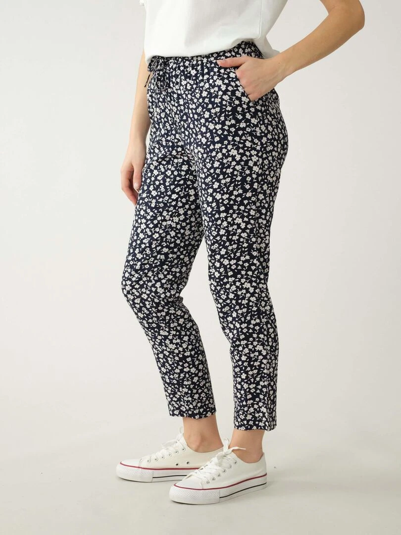 Pantalon long en twill pour femme 'Deeluxe'   Bleu