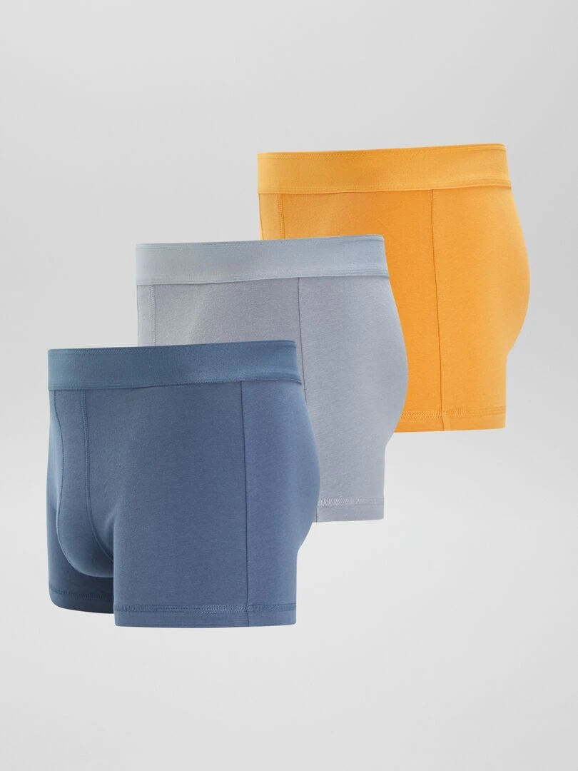 Lot de 3 boxers unis   BLEU